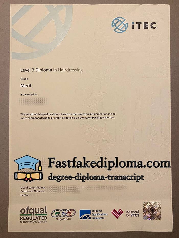 iTEC level 3 Diploma in Hairdressing