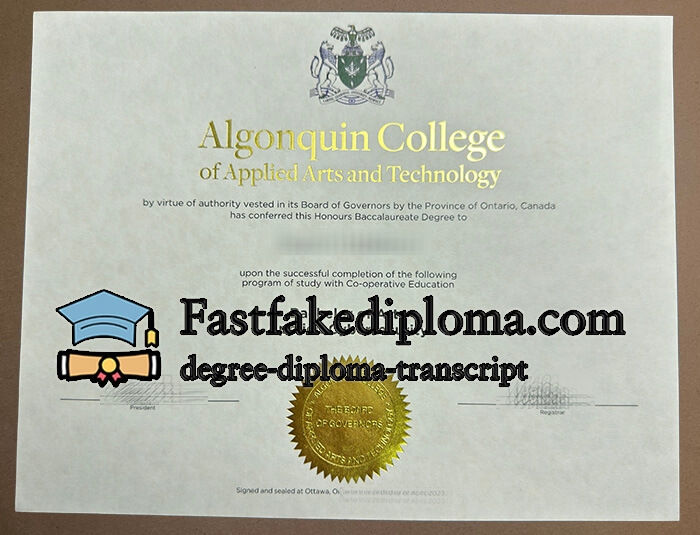 Algonquin College diploma