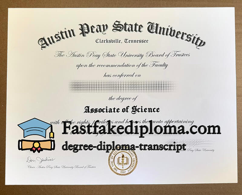 Buy Austin Peay State University fake diploma