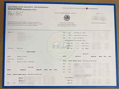 buy Cal State San Bernardino transcript