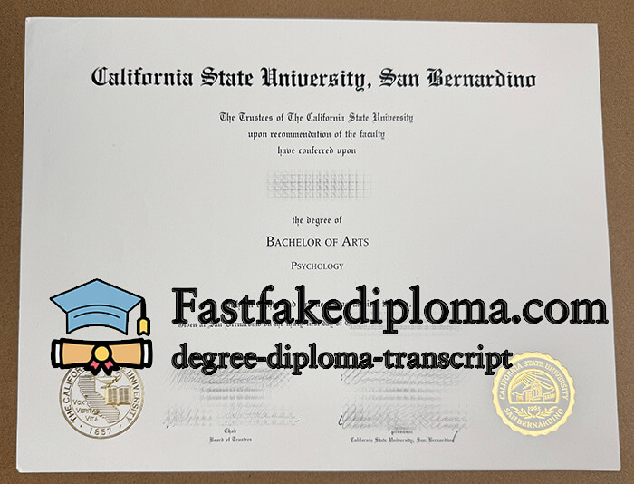get CSU San Bernardino diploma