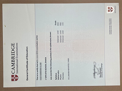 purchase realistic Cambridge GCE certificate