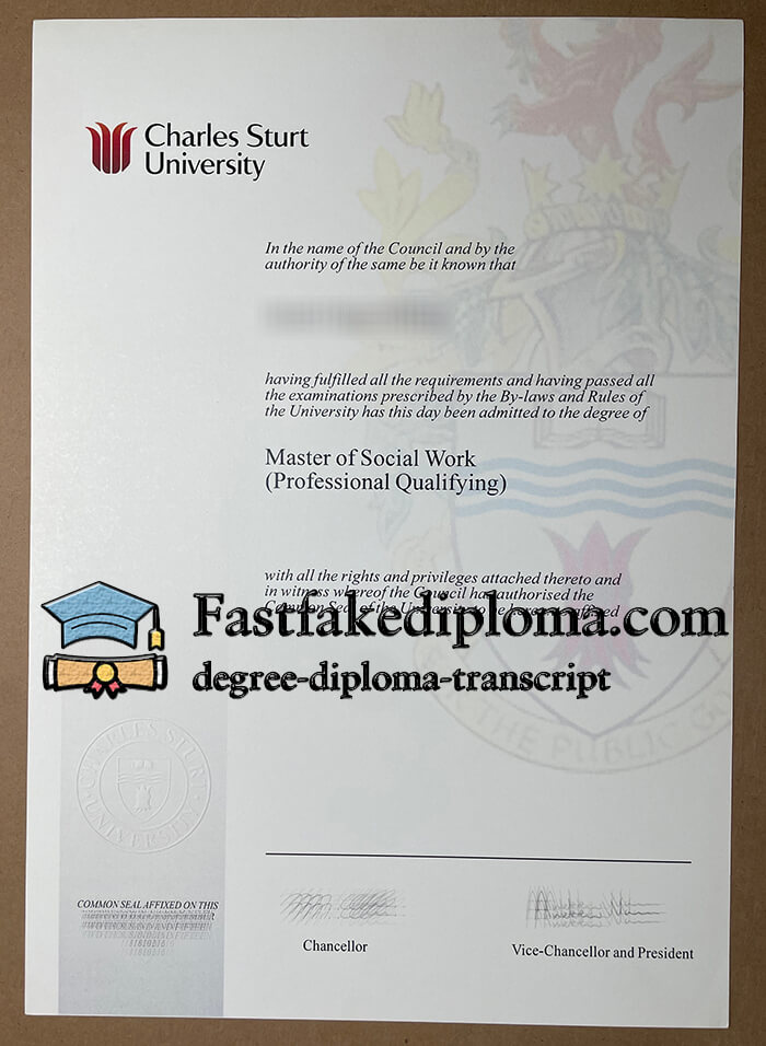 Charles Sturt University certificate