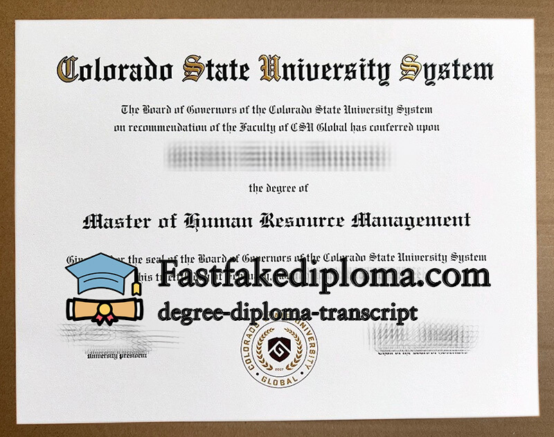 Buy Colorado State University System diploma