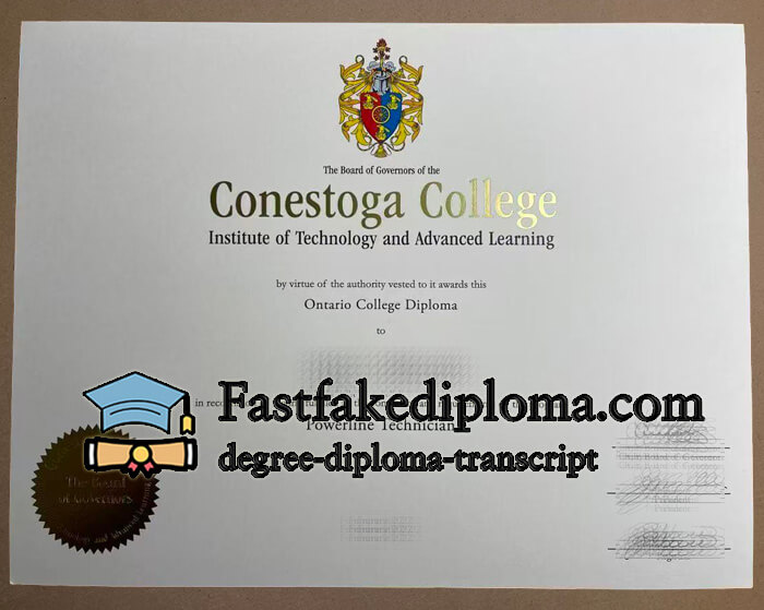 order Conestoga College diploma.