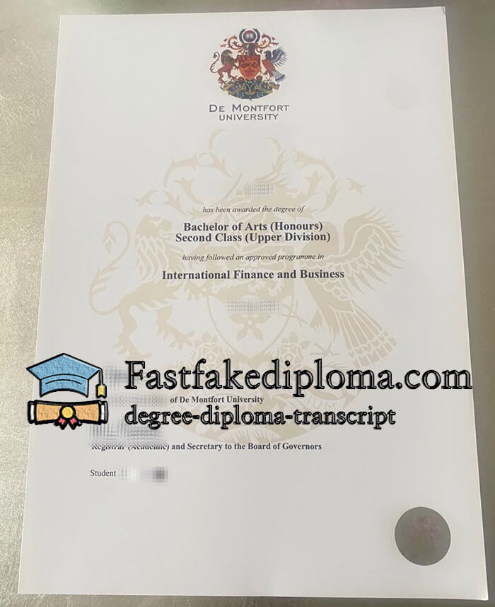 purchase realistic De Montfort University degree