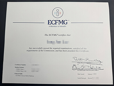 purchase realistic ECFMG certificate