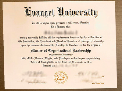 Can I order Evangel University certificate?