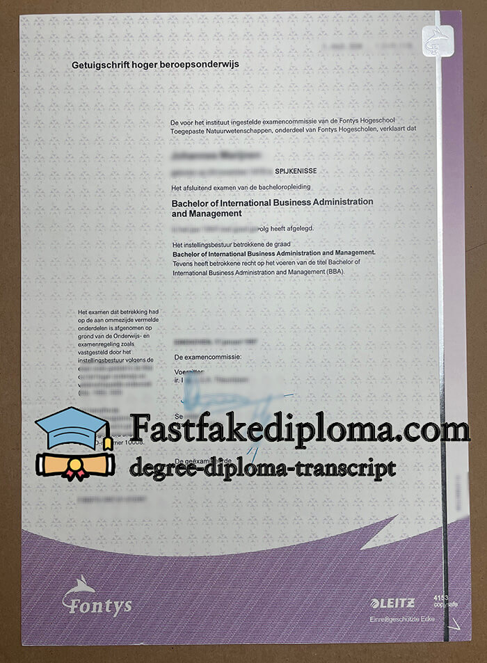 purchase realistic Fontys University degree