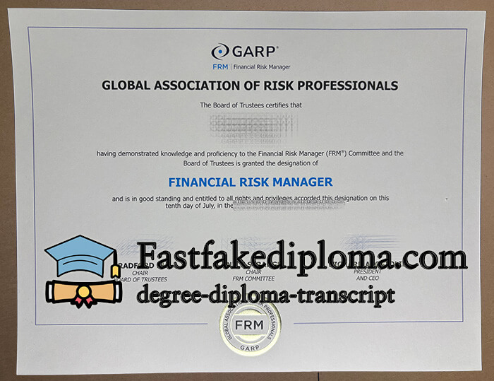 Global Association of Risk Professionals certificate