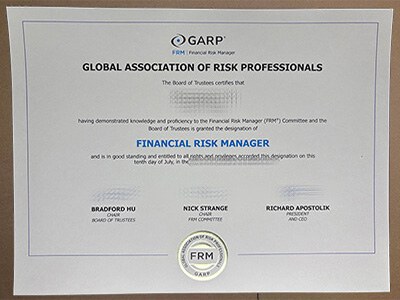 Global Association of Risk Professionals certificate