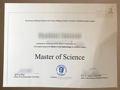 order Goethe University Frankfurt diploma