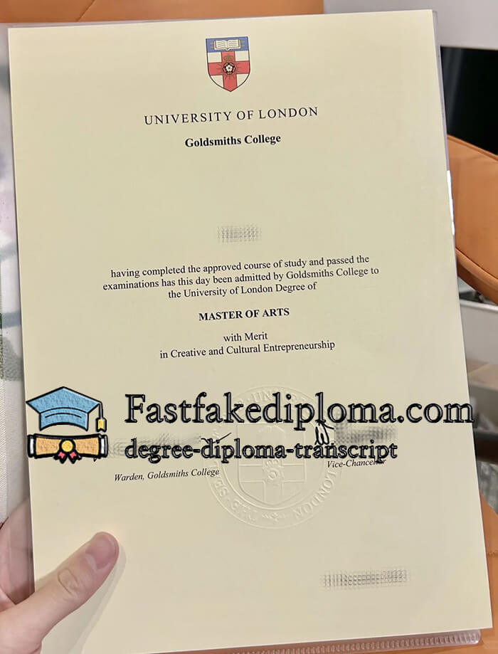 Order Goldsmiths College diploma