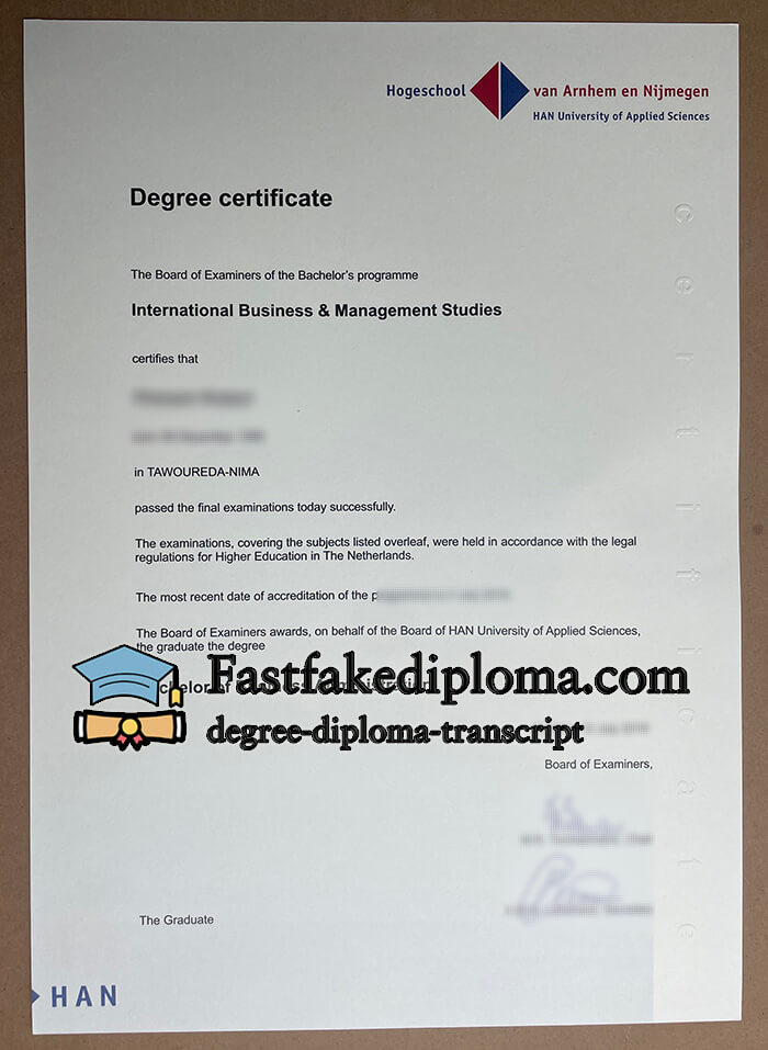 purchase realistic HAN University of Applied Sciences degree
