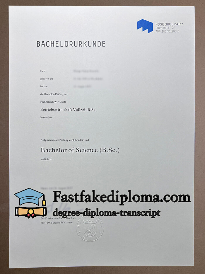 Hochschule Mainz diploma