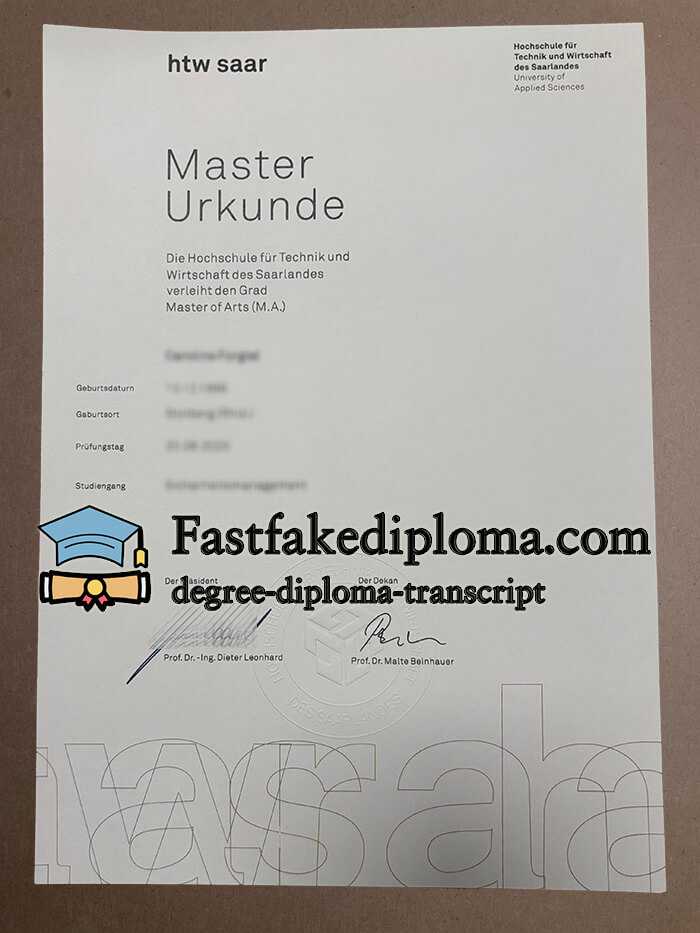 HTW SAAR diploma