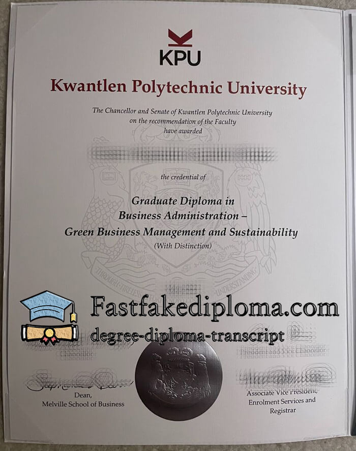 Get Kwantlen Polytechnic University fake diploma, Fake a KPU degree.