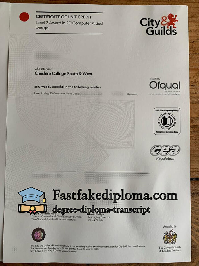 purchase realistic Level 2 Award in 2D Computer Aided Design diploma