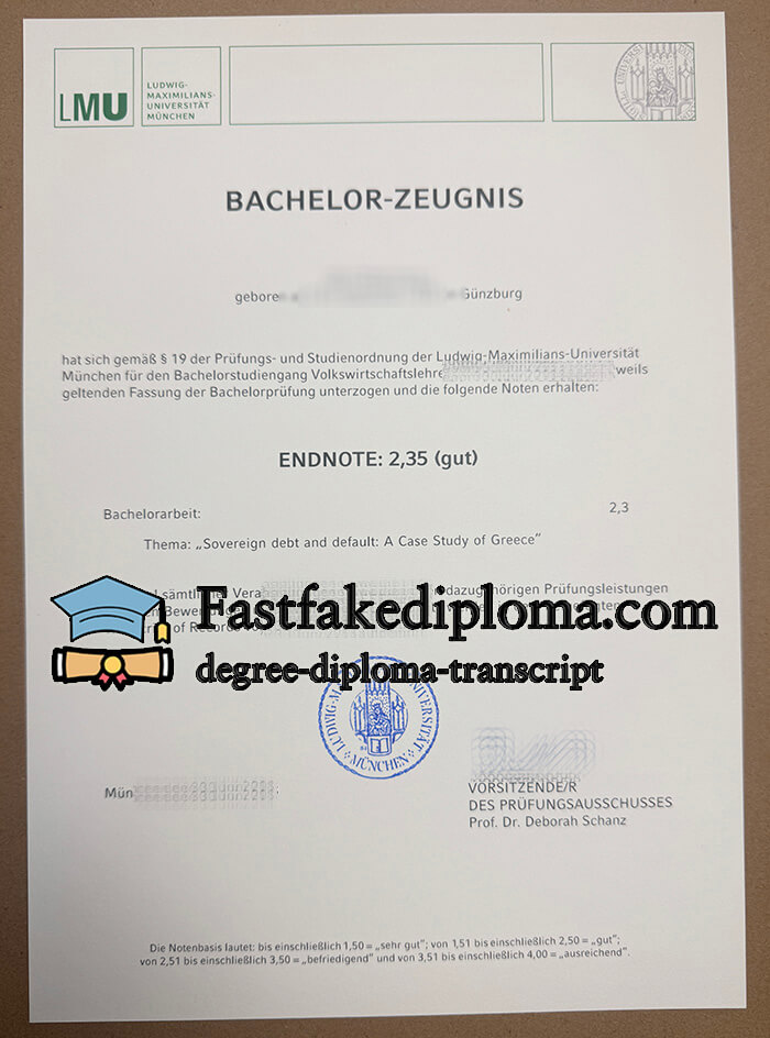 Can I buy LMU Munich fake diploma?