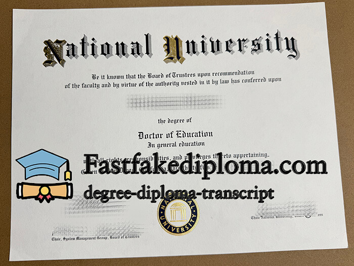 National University degree