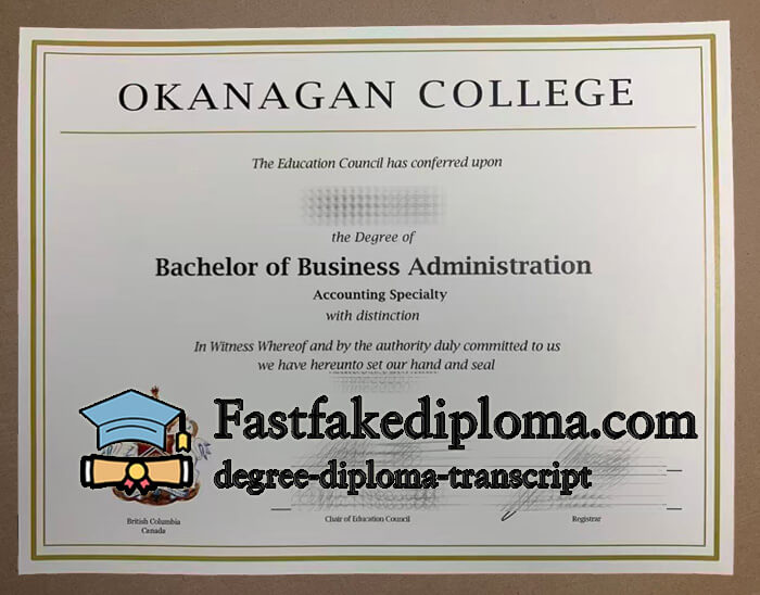Buy Okanagan College diploma, order Okanagan College degree.