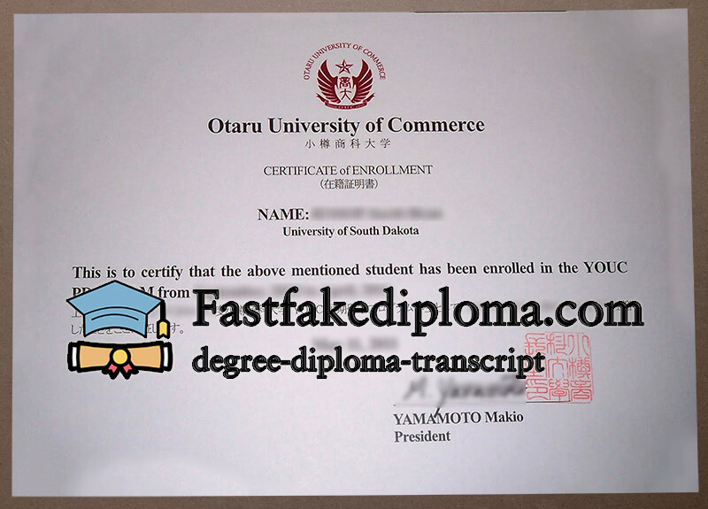 order Otaru University of Commerce diploma