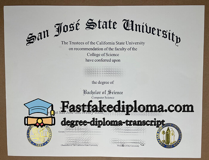 San Jose State University diploma