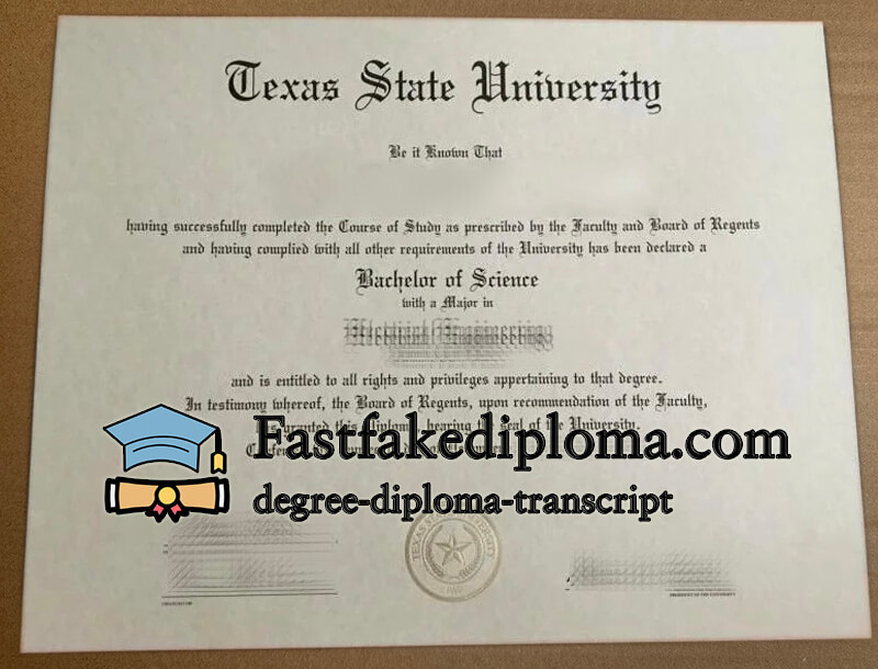 Buy Texas State University diploma