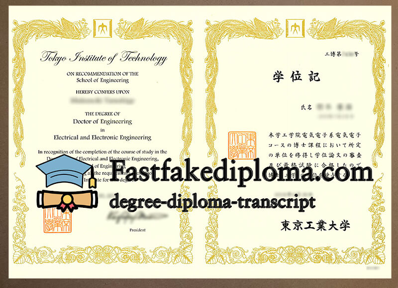 Tokyo Institute Technology diploma