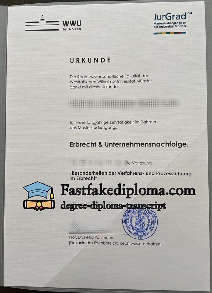 Where to buy Universität Münster diploma?