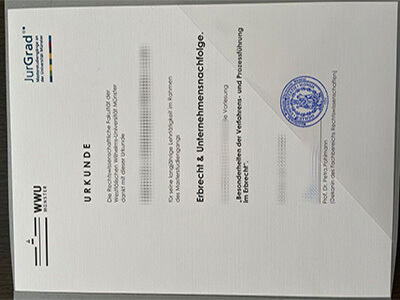 order Universität Münster degree