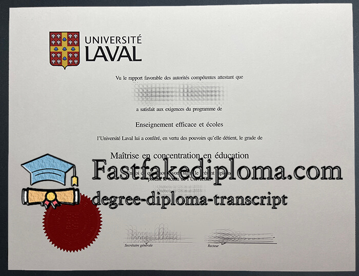 Get Université Laval fake certificate