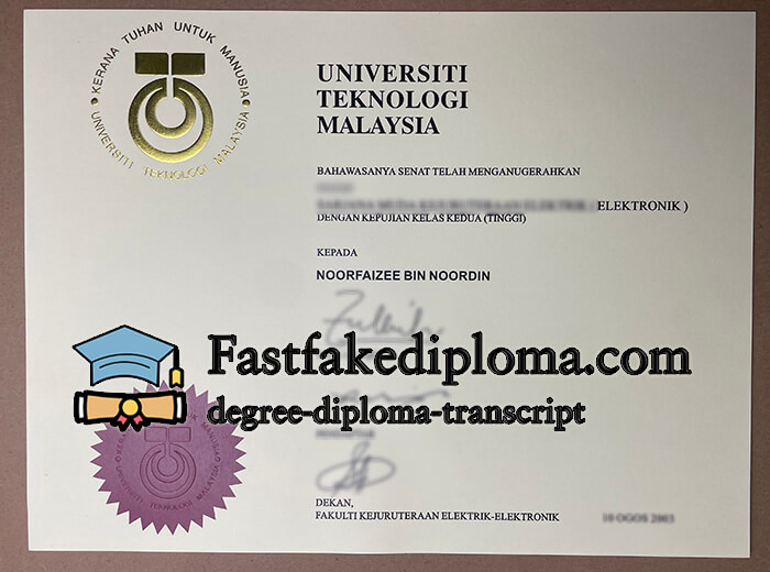 purchase realistic Universiti Teknologi Malaysia degree