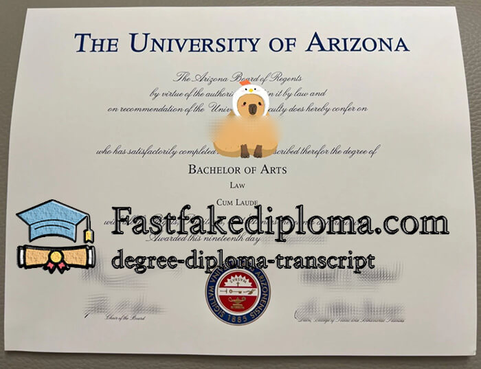 purchase realistic University of Arizona degree