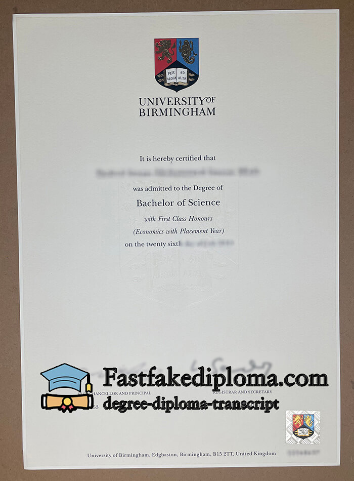 purchase realistic University of Birmingham degree