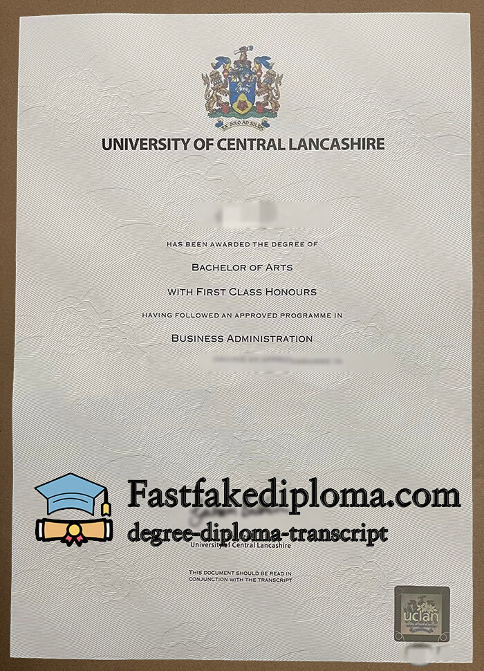 purchase realistic University of Central Lancashire degree