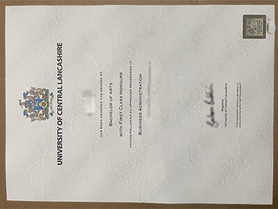 purchase realistic University of Central Lancashire degree