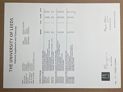 Buy University of Leeds transcript, get fake degree online.