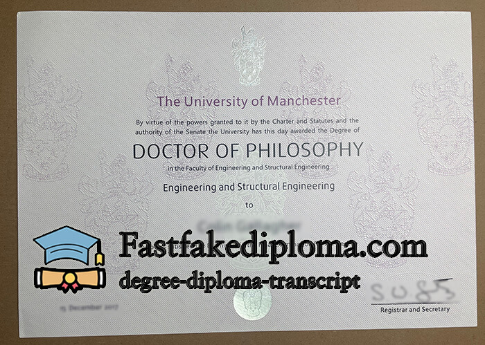 Buy University of Manchester diploma