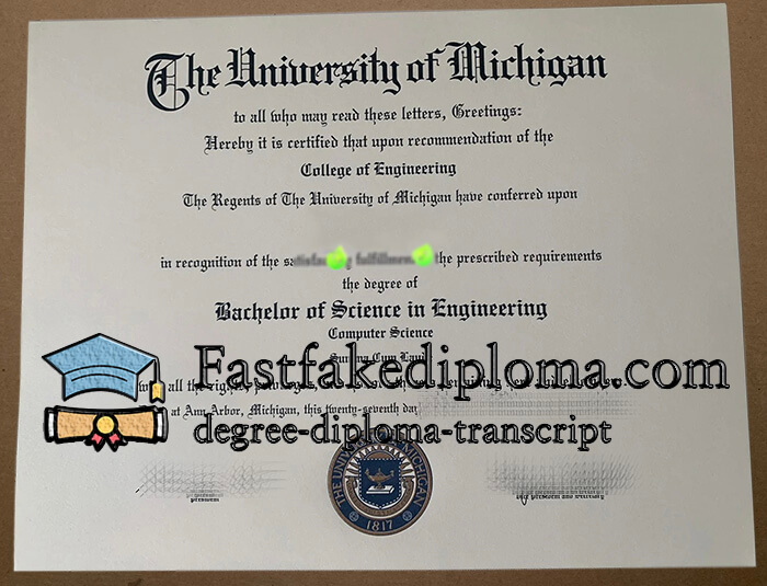 purchase realistic University of Michigan degree