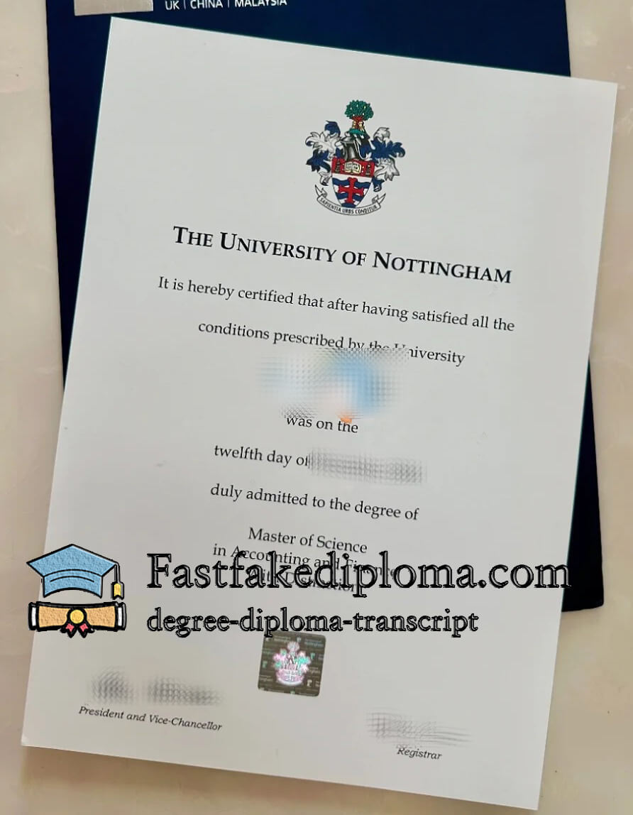 purchase realistic University of Nottingham degree