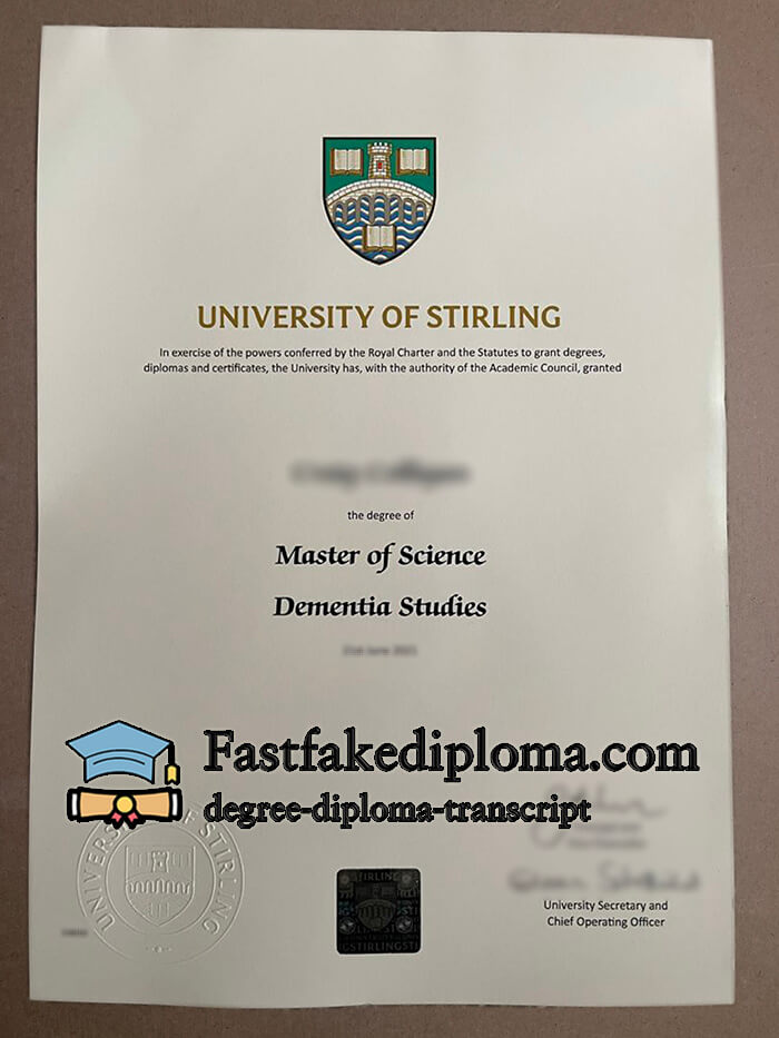 University of Stirling diploma