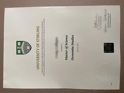 order University of Stirling diploma