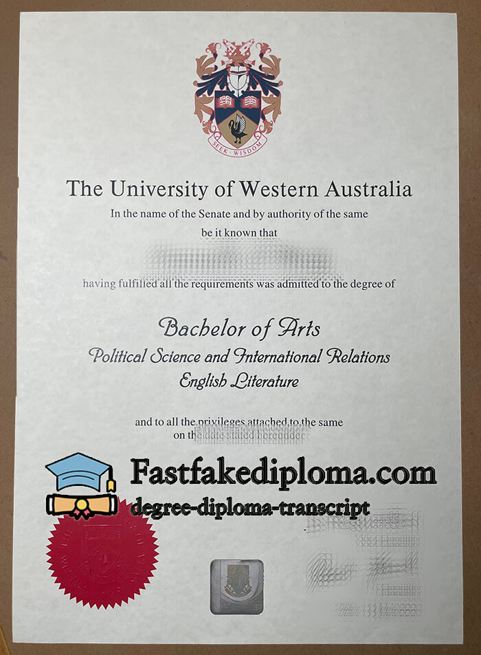 University of Western Australia diploma