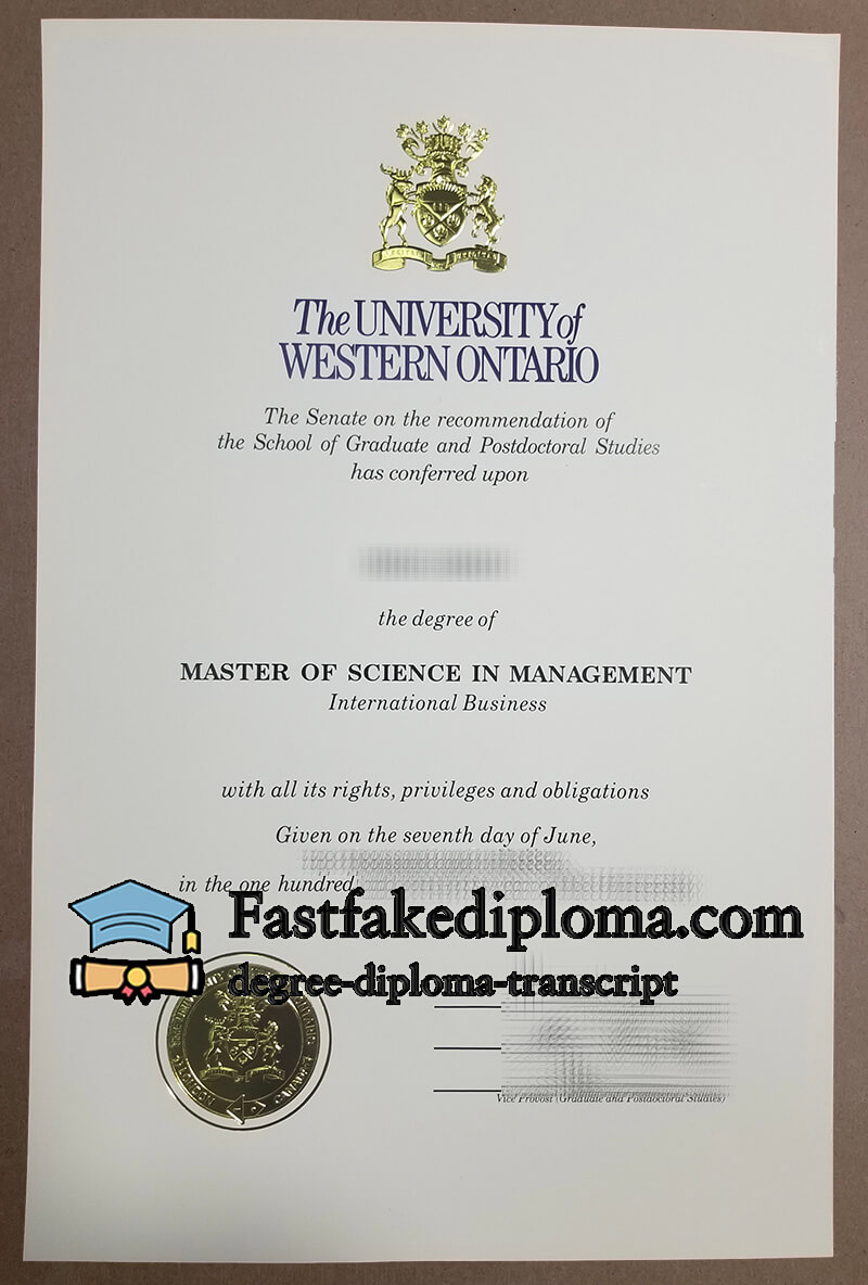 University of Western Ontario diploma