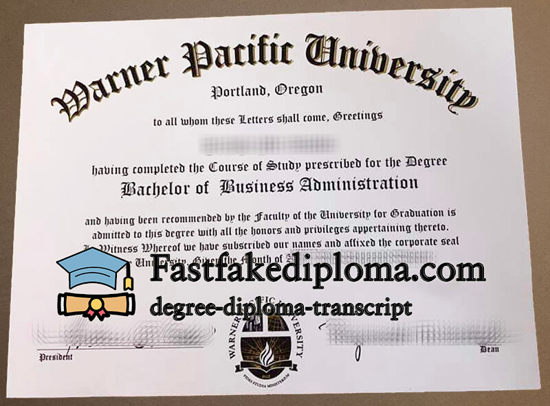 Order Warner Pacific University diploma