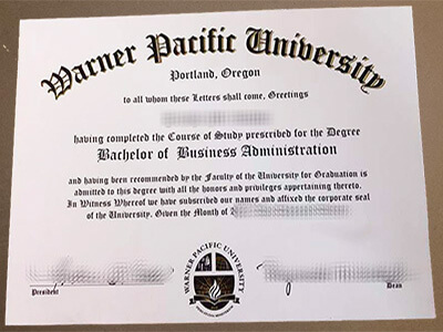 fake Warner Pacific University diploma