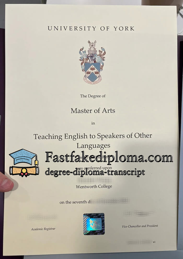 purchase realistic University of York degree