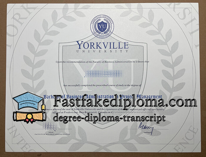 Where to order Yorkville University diploma?