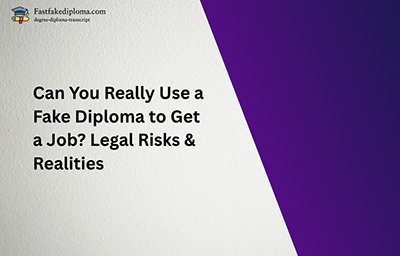 Can You Really Use a Fake Diploma to Get a Job Legal Risks & Realities